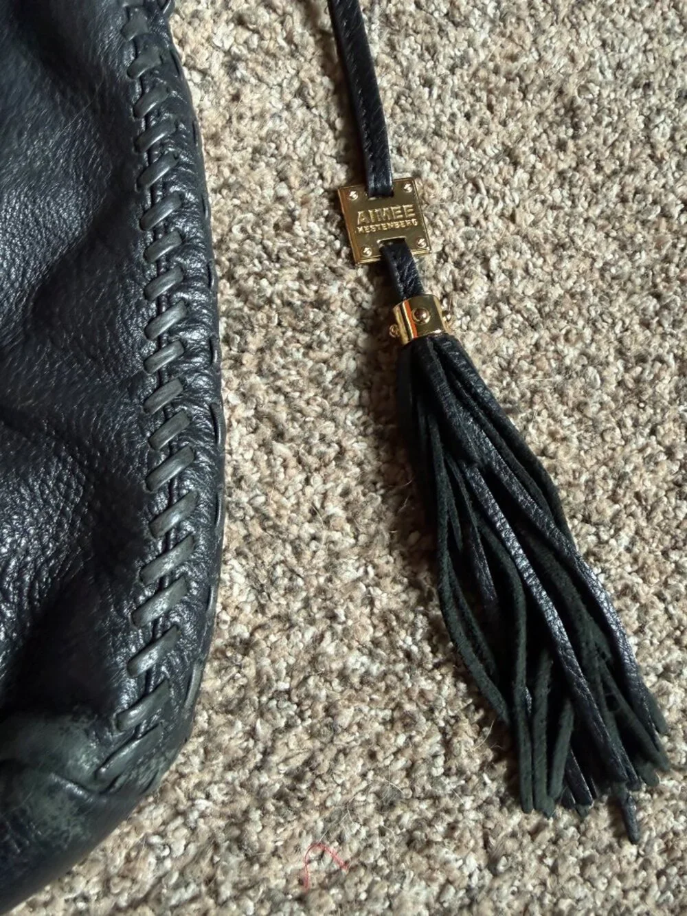 AIMEE KESTENBERG Genuine Leather Crossbody Bag - Black